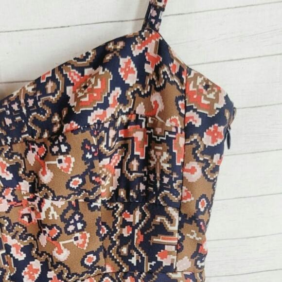 Fossil Multicolored Aztec Print Spaghetti Strap Mini Sundress, sz Small - Picture 4 of 15